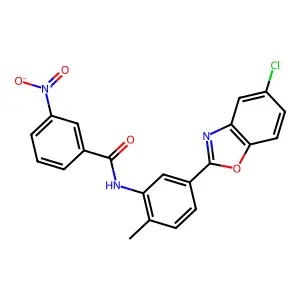N-[5-(5-Chloro-benzooxazol-2-yl)-2-methyl-phenyl]-3-nitro-benzamide structure