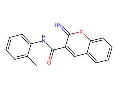 2-imino-N-(2-methylphenyl)-2H-chromene-3-carboxamide structure