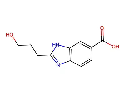2-(3-Hydroxy-propyl)-1H-benzoimidazole-5-carboxylic acid structure