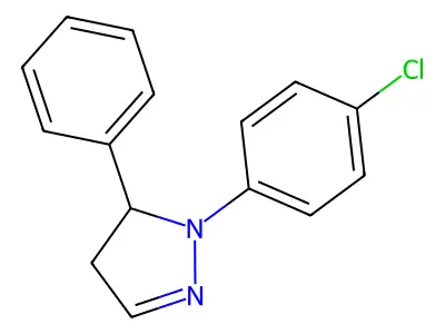 1-(4-chlorophenyl)-5-phenyl-4,5-dihydro-1H-pyrazole structure