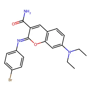 (2Z)-2-[(4-bromophenyl)imino]-7-(diethylamino)-2H-chromene-3-carboxamide structure
