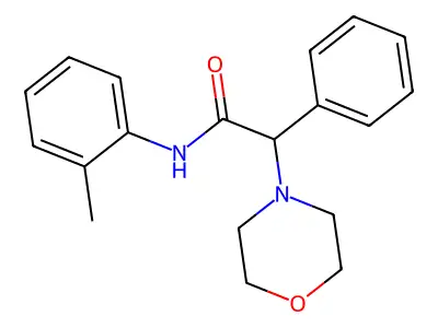 2-morpholino-2-phenyl-N-(o-tolyl)acetamide structure