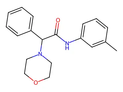 N-(3-methylphenyl)-2-morpholin-4-yl-2-phenylacetamide structure