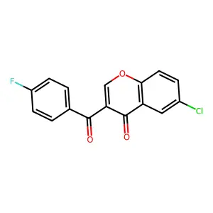 6-Chloro-3-(4-fluorobenzoyl)chromen-4-one structure