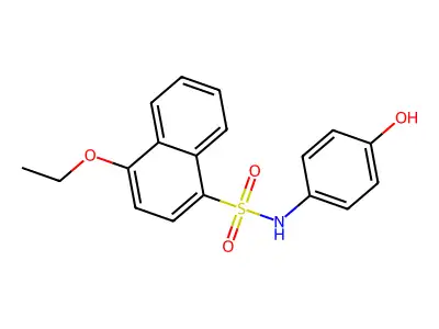 4-ethoxy-N-(4-hydroxyphenyl)naphthalene-1-sulfonamide structure