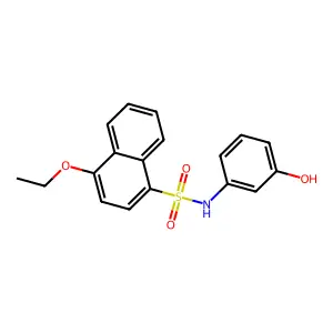 4-ethoxy-N-(3-hydroxyphenyl)naphthalene-1-sulfonamide structure