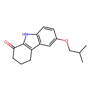 6-isobutoxy-2,3,4,9-tetrahydro-1H-carbazol-1-one structure