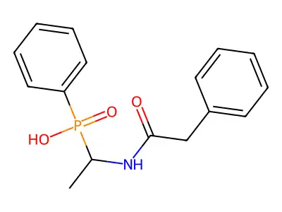 Phenyl[1-(2-phenylacetamido)ethyl]phosphinic acid structure