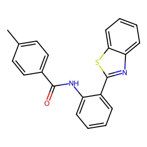 N-[2-(1,3-benzothiazol-2-yl)phenyl]-4-methylbenzamide structure