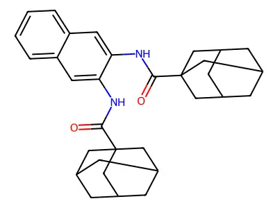 N-[3-(adamantane-1-carbonylamino)naphthalen-2-yl]adamantane-1-carboxamide structure