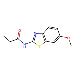 N-(6-甲氧基-1,3-苯并噻唑-2-基)丙酰胺 structure