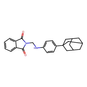 N-([4-(1-Adamantyl)anilino]methyl)phthalimide structure