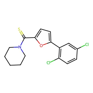 [5-(2,5-Dichloro-phenyl)-furan-2-yl]-piperidin-1-yl-methanethione structure