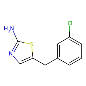 5-[(3-Chlorophenyl)methyl]-1,3-thiazol-2-amine structure