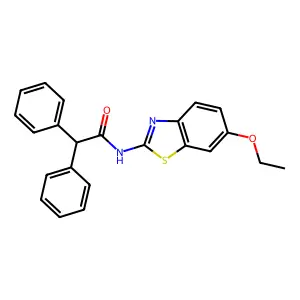 N-(6-ethoxy-1,3-benzothiazol-2-yl)-2,2-diphenylacetamide structure