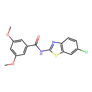 N-(6-chloro-1,3-benzothiazol-2-yl)-3,5-dimethoxybenzamide structure