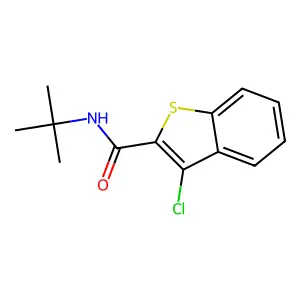N-tert-butyl-3-chloro-1-benzothiophene-2-carboxamide structure