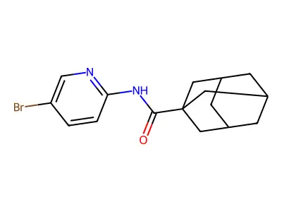 N-(5-bromopyridin-2-yl)adamantane-1-carboxamide structure