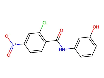 2-chloro-N-(3-hydroxyphenyl)-4-nitrobenzamide structure