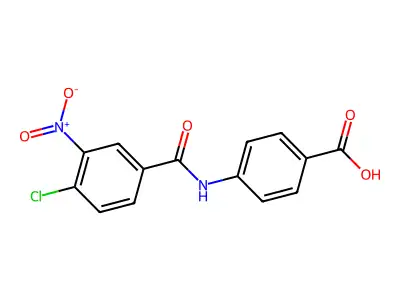 4-(4-Chloro-3-nitrobenzamido)benzoic acid structure