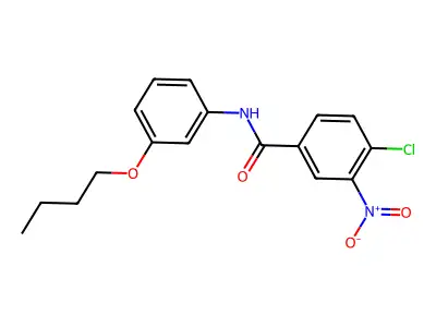 N-(3-butoxyphenyl)-4-chloro-3-nitrobenzamide structure