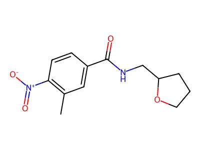 3-methyl-4-nitro-N-(oxolan-2-ylmethyl)benzamide structure