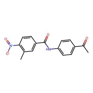 N-(4-乙酰基苯基)-3-甲基-4-硝基苯甲酰胺 structure
