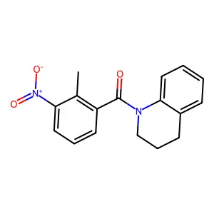 3,4-dihydroquinolin-1(2H)-yl(2-methyl-3-nitrophenyl)methanone structure