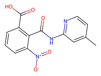 2-[(4-Methylpyridin-2-yl)carbamoyl]-3-nitrobenzoic acid structure