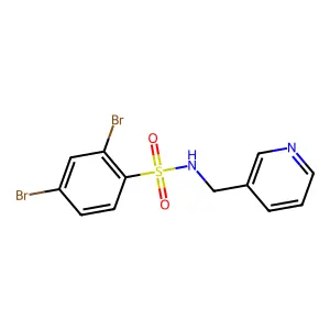 [(2,4-Dibromophenyl)sulfonyl](3-pyridylmethyl)amine structure