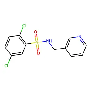 2,5-dichloro-N-(pyridin-3-ylmethyl)benzenesulfonamide structure