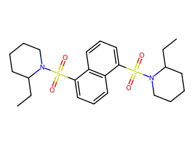 2-Ethyl-1-({5-[(2-ethylpiperidyl)sulfonyl]naphthyl}sulfonyl)piperidine structure