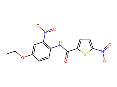 N-(4-ethoxy-2-nitrophenyl)-5-nitrothiophene-2-carboxamide structure