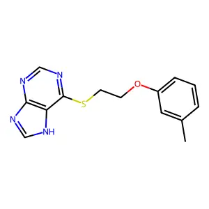 6-(2-m-Tolyloxy-ethylsulfanyl)-9H-purine structure