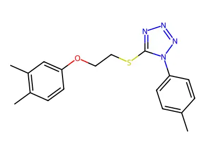 5-[2-(3,4-Dimethylphenoxy)ethylsulfanyl]-1-(4-methylphenyl)tetrazole structure