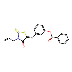 3-[(3-Allyl-4-oxo-2-thioxo-1,3-thiazolidin-5-ylidene)methyl]phenyl benzoate structure