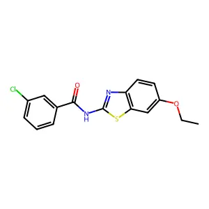 3-chloro-N-(6-ethoxy-1,3-benzothiazol-2-yl)benzamide structure