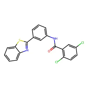 N-[3-(1,3-benzothiazol-2-yl)phenyl]-2,5-dichlorobenzamide structure