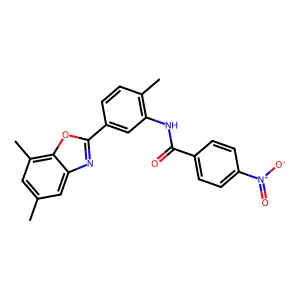 N-[5-(5,7-dimethyl-1,3-benzoxazol-2-yl)-2-methylphenyl]-4-nitrobenzamide structure