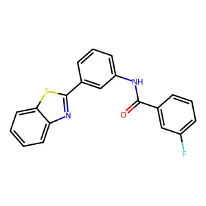 N-[3-(1,3-benzothiazol-2-yl)phenyl]-3-fluorobenzamide structure