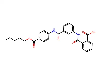 2-[[3-[(4-Pentoxycarbonylphenyl)carbamoyl]phenyl]carbamoyl]benzoic acid structure