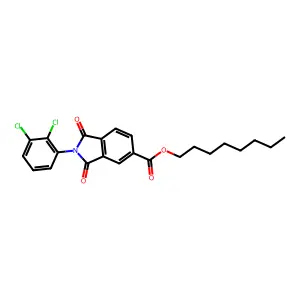 Octyl 2-(2,3-dichlorophenyl)-1,3-dioxo-5-isoindolinecarboxylate structure