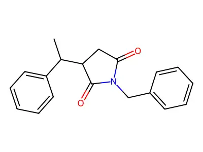 1-Benzyl-3-(1-phenylethyl)pyrrolidine-2,5-dione structure