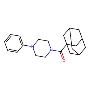 Adamantan-1-yl-(4-phenyl-piperazin-1-yl)-methanone structure