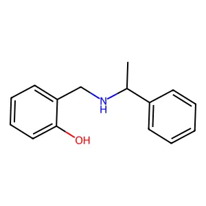 2-[[[(1R)-1-phenylethyl]amino]methyl]phenol structure