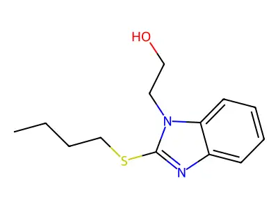 2-(2-Butylsulfanylbenzimidazol-1-yl)ethanol structure