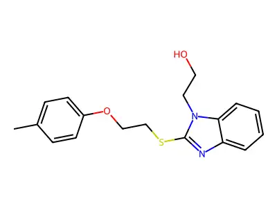 2-[2-[2-(4-Methylphenoxy)ethylsulfanyl]benzimidazol-1-yl]ethanol structure