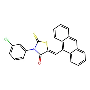 5-(9-Anthrylmethylene)-3-(3-chlorophenyl)-2-thioxo-1,3-thiazolidin-4-one structure