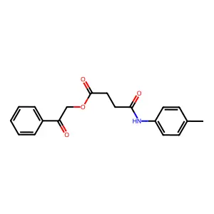 Phenacyl 4-(4-methylanilino)-4-oxobutanoate structure