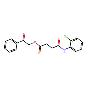 Phenacyl 4-(2-chloroanilino)-4-oxobutanoate structure